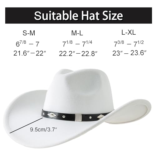 Sombrero cowboy clásico de fieltro unisex de ala ancha miniatura 2