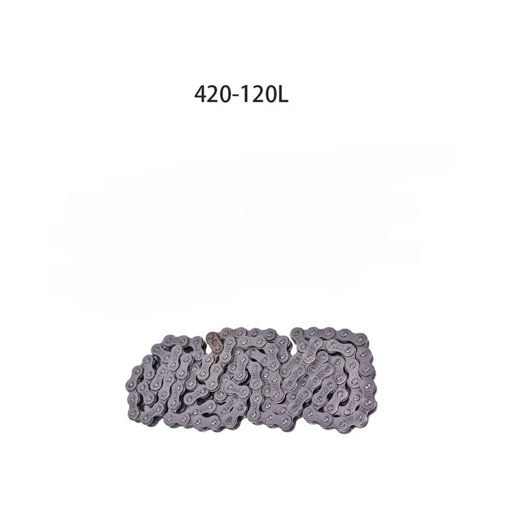 420 428 520 525 Cadenas 108 112 114 116 118 120 130 136 Enlaces Aptos for Cadena de Motocicleta Dirt Bike ATV Quad MX Enduro Motard Cadena de Sello de Aceite(120L)