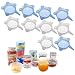 Silicone Stretch Lids (10 Pack, All 2.6inch), Adpartner BPA-free Seal Can Covers, Reusable Silicone Lids for Regular Mason Jars, Cups, Mugs, Soda, Canned Pet Food, Fit for 2.6 to 3.2 inch