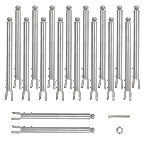 18 Pack 1-3/8 Chain Link Fence Extension 20 Fence Extension Height Galvanized Post Extender for Dogs and Privacy (Silver)