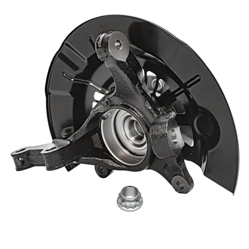 Image of Detroit Axle - Front Right Steering Knuckle Kit for Toyota 12-17 Camry 13-15 Avalon, Passenger Side Steering Knuckle & Wheel Bearing Hub CV Axle Shaft Assembly 2013 2014 2015 Replacement