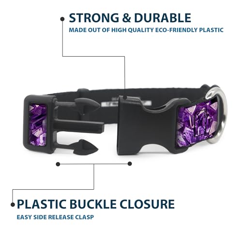 Collier clip plastique avec cristaux pourpres Buckle Down ajustable medium - 5