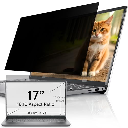 IPROKKO Laptop Sichtschutzfolie 17 Zoll, Abnehmbarer Sichtschutz Seitenverhältnis 16:10 Anti Blaulicht Blendschutz Blickschutzfolie Bildschirmschutz für Hp/Dell/Acer/Lenovo/ThinkPad/Asus/Huawei