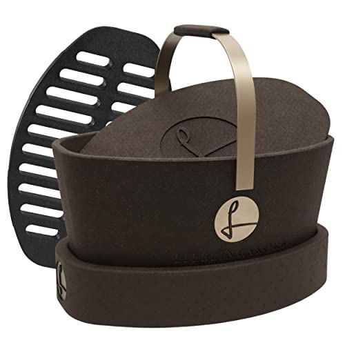 LIEBLINGSKORB Complete Plus deep Black Einkaufskorb und Thermobox, inklusive Deckel, Ring und Einlegeboden, isoliert, abwaschbar, Picknickkorb Kühlen von Lebensmitteln, Einkaufstasche (Champagner)