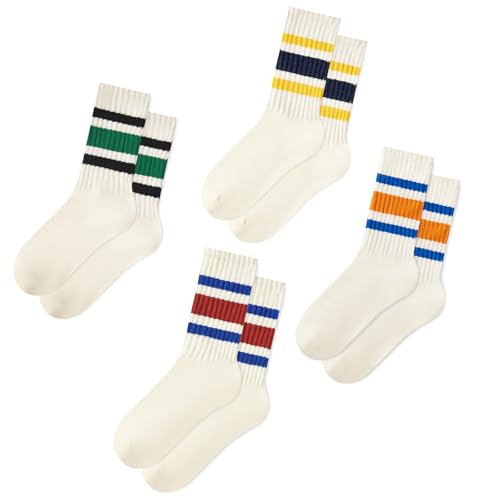 American Trends Tube Socks for Women Striped Slouchy Scrunch Retro Socks Vintage Cute Crew Sock
