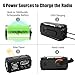 20000mah Hand Crank Emergency Radio, SW/NOAA/AM/FM Weather Radio, Solar Powered Hand Crank Charger with Big Battery Powered, Portable, Cellphone Charge, SOS, Flashlight for Emergency/Home (Black)