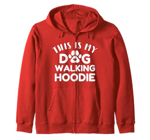 This is My Dog Walking Hoodie Gifts For Dogs Lover Christmas Zip Hoodie