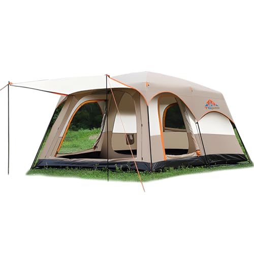 Large Family Waterproof Camping Tent with Screened Porch