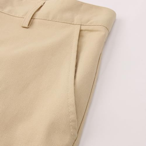 Mens Linen Dress Pants Casual Straight Leg Lounge Formal Business Trousers Baggy For Men Hemp Clothing4