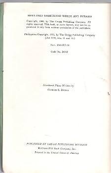 Paperback Most Used Shorthand Words and Phrases Book