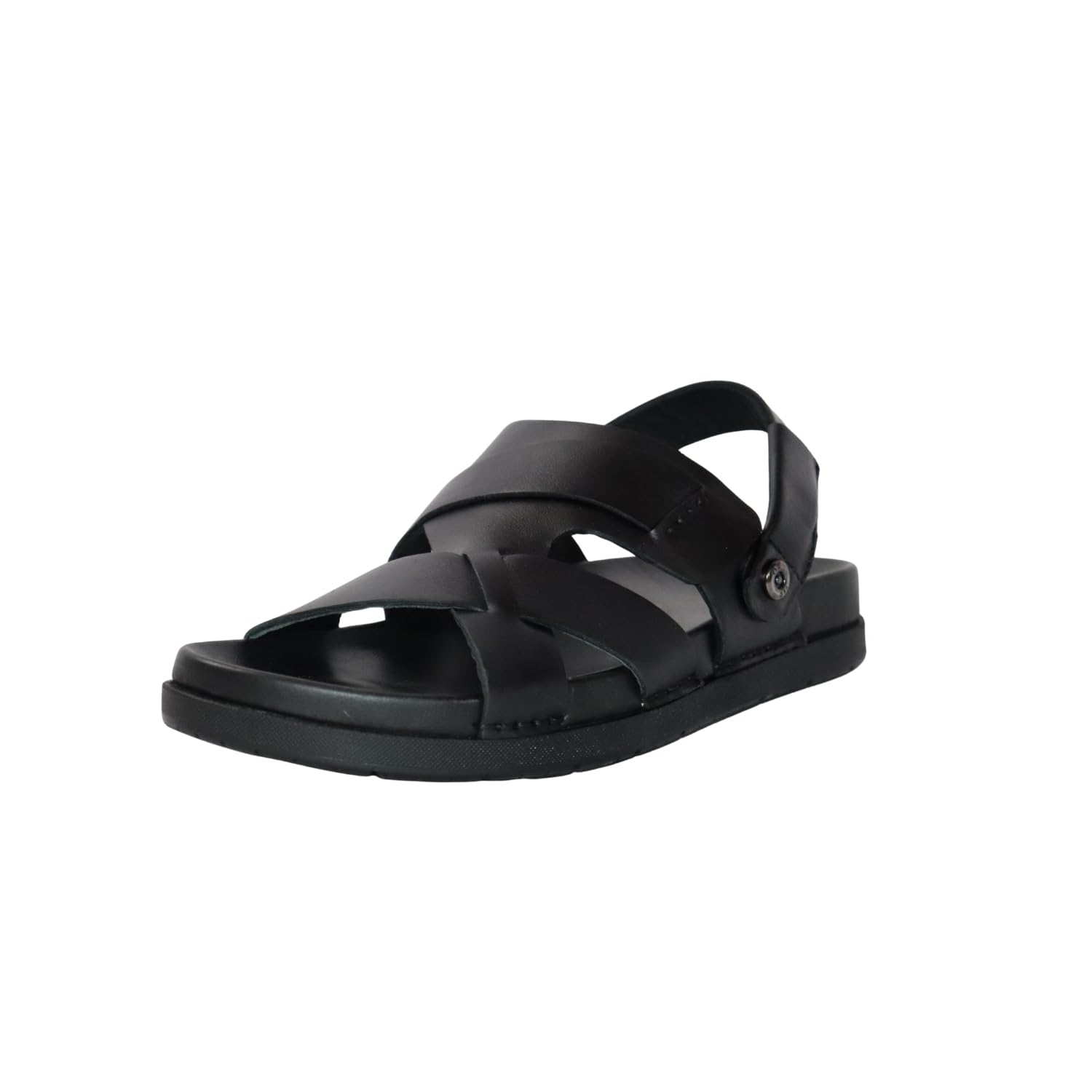 Men’s Faux Leather Stylish Sandals | Comfortable Casual & Outdoor Open Footwear with Cushioned Footbed | Lightweight Non-Slip Sole-image-15