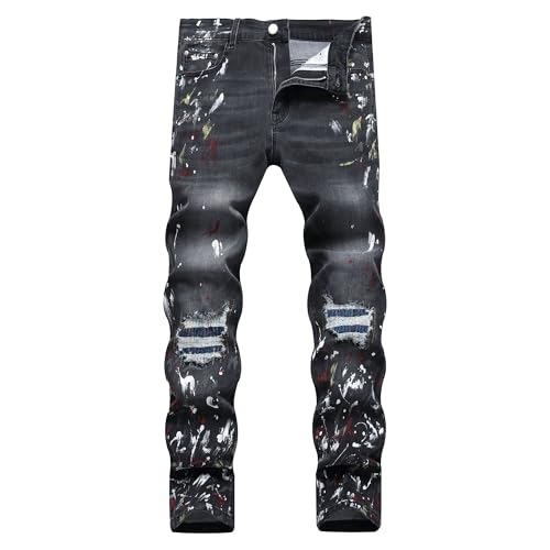 Jean déchiré slim homme coupe droite pour vos sorties décontractées
