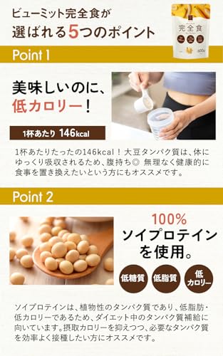 漢方セレクト Beaumit 完全食 ソイプロテイン600g バナナ味 の商品画像 5