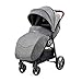 Kinderkraft Silla de Paseo GRANDE, Carrito, Capota Desplegable, para Niños, Gris
