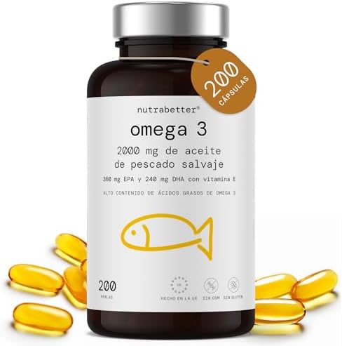 Omega 3 Capsules 2000mg | 200 Beads | 600mg Pure Om...
