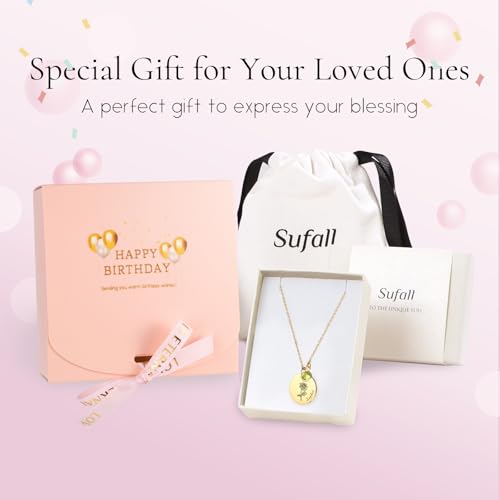 Personalized Birth Flower Name Necklace with Birthstone | Custom Jewelry Gift for Women, Mom, Daughter – Birthday, Mother’s Day, Christmas4