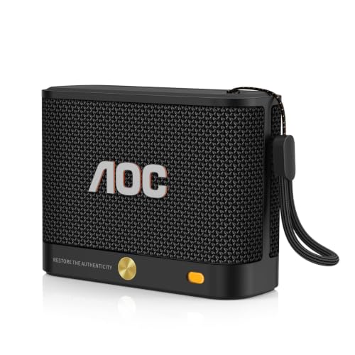 AOC Portable Bluetooth Speaker, Shower Speaker, Wireless Stereo Pairing