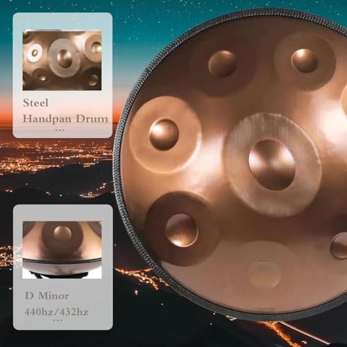 Handpan Drum, Tambor de Mano de Acero 10 Notas 22 Pulgadas miniatura 5