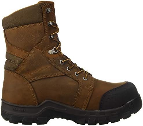 Carhartt Men's CSA 8-inch Rugged Flex Wtrprf Insulated Work Boot Comp Safety Toe CMR8939 Industrial, Dark Brown Oil Tanned, 10 W US | Image 5