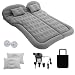 Colchón de aire SUV para coche, cama de camping, almohada mejorada engrosada y universal, colchón, para camping, portátil, para viajes, camping, uso en tu coche, RV, minivan, MPV, tronco (gris)