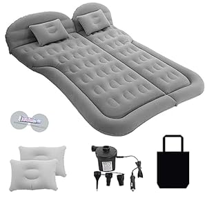 LUCKY KVW SUV Air Mattress Car Bed Camping Cushion Pillow Upgraded Thickened and Universal Car Mattress Camping Portable Sleeping Pad for Travel Camping Use in Your Car RV Mini-Van MPV Trunk