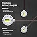 ZANIS Multi Surface Laser Level – 360° Dual Dials with Bubble Level – Wall-Mountable with Pins, Screws, or Sticky Pads – Precision Tool for Hanging Pictures, Shelves, and DIY Projects