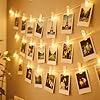 Guirlande Lumineuse Photo, 12M 120 LEDs Guirlande Photo Avec 60 Photo Clips, Guirlandes Lumineuses à Piles Decoration Blanc Chaud pour Accroche Photo, Chambre à Coucher Fête, Mariage, Noël