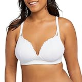 Maidenform Women's Pure Comfort Soft Support Wireless, Lace Bralette, Wirefree Two-Way Bra, White