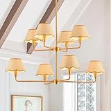 ELYCCUPA 2-Layers Boho Rattan Chandelier 8-Lights Rustic Industrial Pendant Light Large Adjustable Pendant Lighting Fixtures for Kitchen Island Dining Living Room, Dia 41”, UL Listed