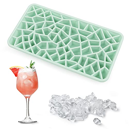 WELTRXE Bac à Glaçons en Silicone Réutilisable Lavable Moule à Glace Pilée Irrégulière pour Mojito, Café, Cocktails, Boissons (Menthe) Cover