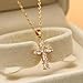 BRIGHTWINST Fashion Sophisticated White Crystal Cross Pendant Necklace For Women Temperament Clavicle Chain Religious Amulet Jewelry PTPNU1749