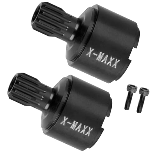 2Pcs RC Heavy Duty Drive Cup 7754R Upgrade Parts for 1/5 XMAXX 8S 77086-4 ?XRT 8S 78086-4 (Black)