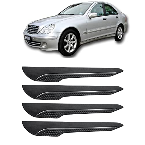 Image of AOSIS-Car Bumper Protector /Bumper Guard for MercedesBenz C220 with Single Chrome Stripe (4-Pcs)