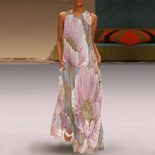 Robe longue été fluide S-5XL : sublimez vos formes sans transpirer