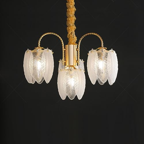 Chandelier LED en verre blanc d'exception et plafonnier suspendu aux finitions vintage