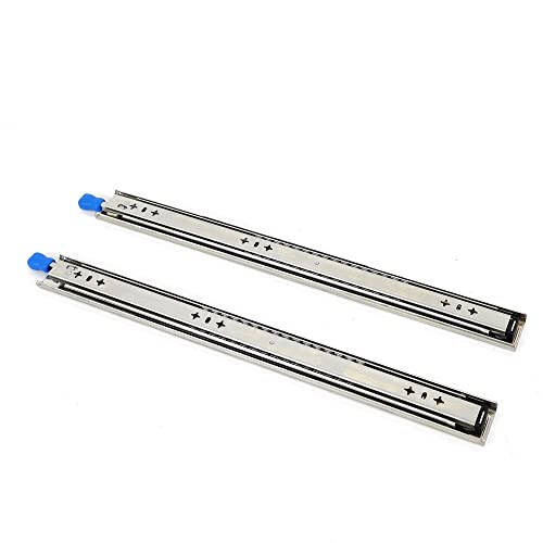 Heavy Duty Locking Drawer Slides with Lock 18 20 22 24 28 32 36 40 Inch 250lb Load Capacity 1 Pair Full Extension Ball Bearing Side Mount Glides Runners Rails