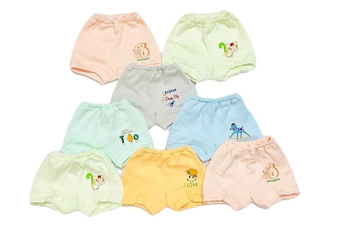 SRJS Kids Innerwear, Soft Breathable Innerwear Rompers for Infants, Multicolor - Combo Pack (Pack of 4, 3-4 Y, Regular) 1