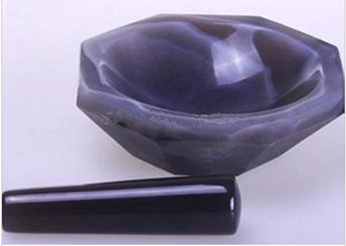 Mortier cornaline Gowe 9 cm pilon agate pour poudre lab cmc
