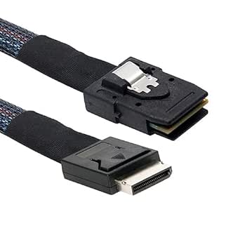 Oculink SFF-8611 to U.2 (SFF-8639) Cable,90°, 0.5m, ,IO-CAB861159