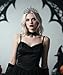 Yheahin Black Crown for Women Gothic Skull Crystal Tiaras Rhinestone Queen Crown Headpiece for Halloween Cosplay Costume Party Accessories Photo Props (Black)