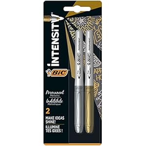 BIC Marking Permanente Markers Medium Kogelpunt – Goud en Zilver, Pak van 2 Stuks