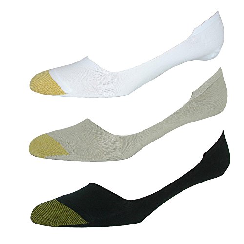 Gold Toe Men's Extended Size Loafer No Show Liner Socks (3 Pair Pack), Multi