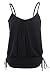 Nicetage Women's Retro Bathing Suit Spaghetti Strap Tankini Swim Top with Adjustable Drawstrings