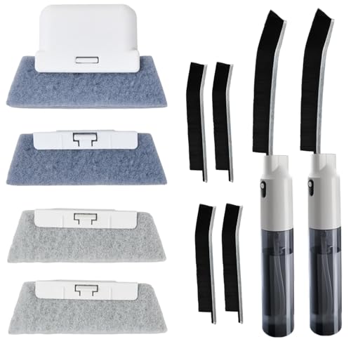 10 Stück Fensterrillen Reinigungsbürste, Spaltreinigungsbürste für Fenster, Türen, Fliesen, Küche, Bad, Fugenbürste mit Hartborsten für Tiefenreinigung von Fensternuten Türnähte und Ecken