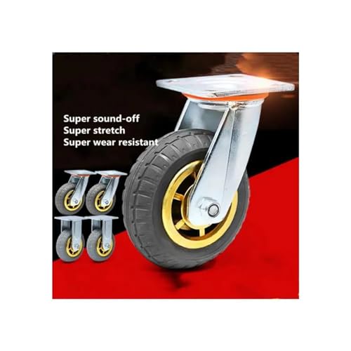 Roues pivotantes 4 pouces roulettes robustes absorption des chocs