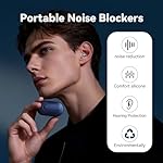 Ear Plugs for Sleeping - Soft Reusable Silicone Ear Plugs for Noise Reduction Earbuds & Focus (35dB), 3D Oval Noise Cancelling Design, Ideal for Side Sleepers - 2 Pairs (S + M/L) - Image 5
