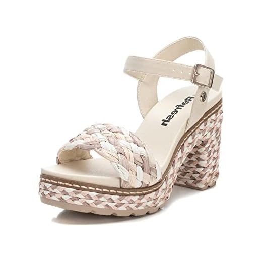 REFRESH - Sandalia cierre de hebilla para mujer, color: marron, talla: 40