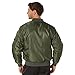 Rothco Flight Jacket with Patches - Classic Cold Weather Bomber Jacket with Morale Patches Included - Sage Green - Large
