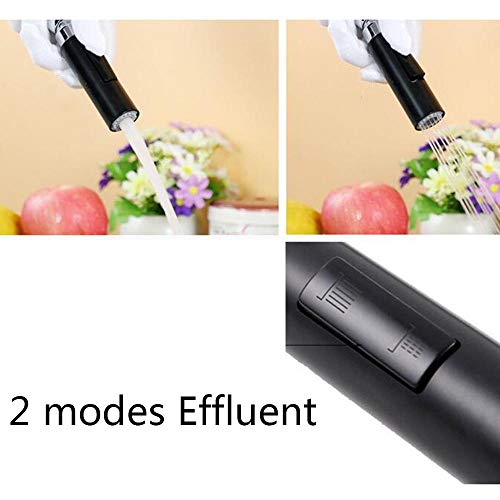 Robinet de cuisine monotrou haut de gamme avec douchette noire - 5