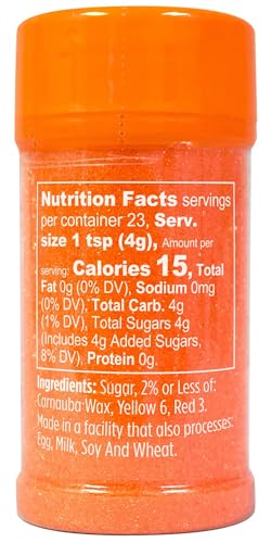 Wilton Sparkling Sugar Decorating Sprinkles, 3.25 oz., Orange